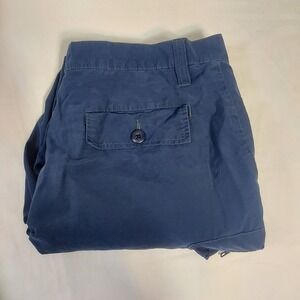 STRUCTURE Mens Cargo Shorts Blue Size 36 Utility Pockets Zip Pocket Casual